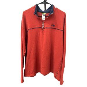 The North Face A5 Series Mens  Orange Red Quarter Zip Pullover XL